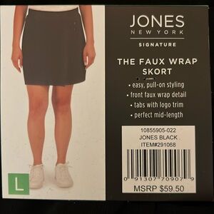 New Jones New York The Faux Wrap Skirt - Large